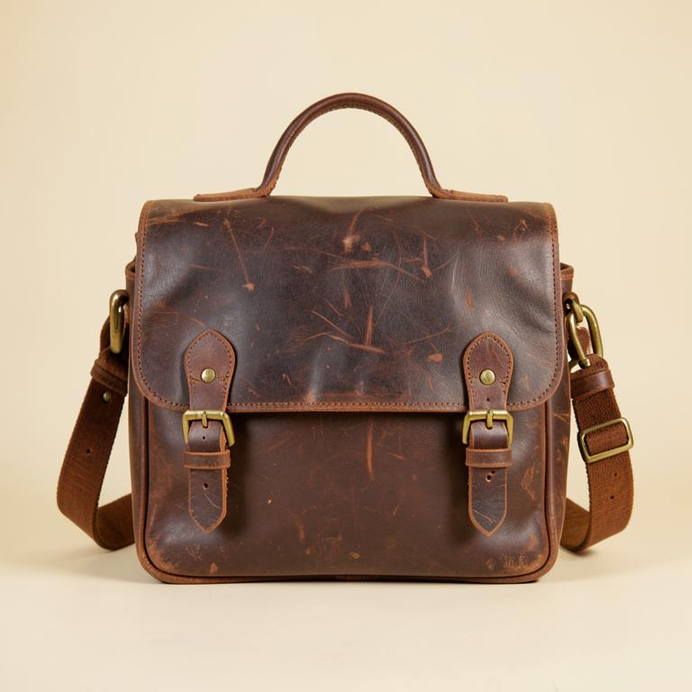 Full-Grain Leather Satchel